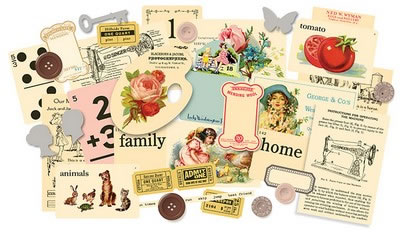 October Afternoon - Farmhouse - Miscellany  (sold in 3's)
