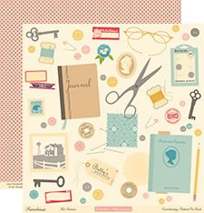 October Afternoon - Farmhouse - Her Bureau 12x12 d/sided paper  (pack of 10)