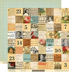 October Afternoon - Farmhouse - Attic Trunk 12x12 d/sided paper  (pack of 10)