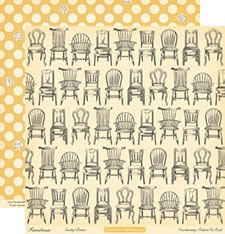 October Afternoon - Farmhouse - Sunday Dinner 12x12 d/sided paper  (pack of 10)