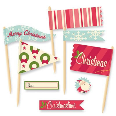 October Afternoon - Holiday Style - Little Flyers  (sold in 3's)