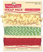 October Afternoon - Holiday Style - Wrap Pack  (sold in 3's)
