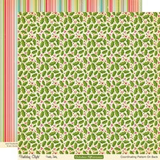 October Afternoon - Holiday Style - Holly Jolly 12x12 d/sided paper  (pack of 10)
