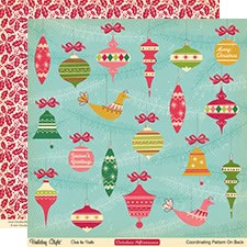 October Afternoon - Holiday Style - Deck The Halls 12x12 d/sided paper  (pack of 10)
