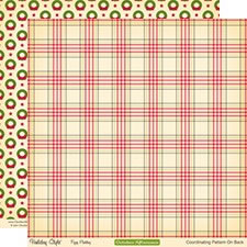 October Afternoon - Holiday Style - Figgy Pudding 12x12 d/sided paper  (pack of 10)