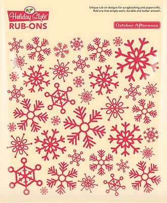 October Afternoon - Holiday Style - Rub-ons  (sold in 3's)