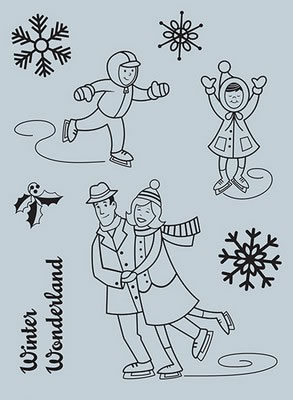 October Afternoon - Holiday Style - Rubber Stamp Set  (sold individually)