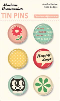 October Afternoon - Modern Homemaker - Tin Pins  (sold in 3's)