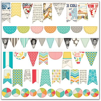 October Afternoon - Midway - Sew Fun Banners  (sold in 3's)