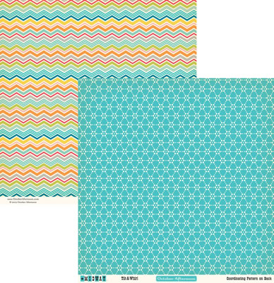 October Afternoon - Midway - Tilt-a-Whirl 12x12 d/sided paper  (pack of 10)