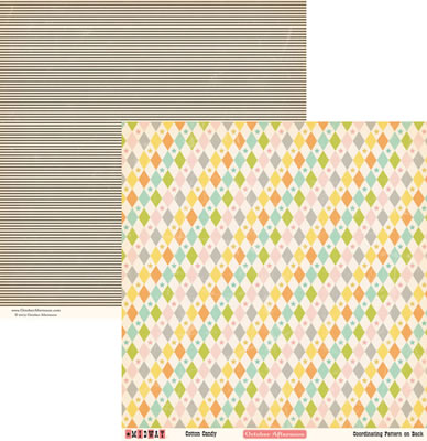 October Afternoon - Midway - Cotton Candy 12x12 d/sided paper  (pack of 10)