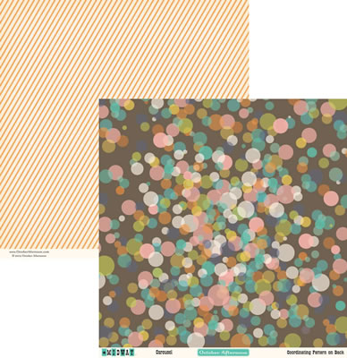 October Afternoon - Midway - Carousel 12x12 d/sided paper  (pack of 10)