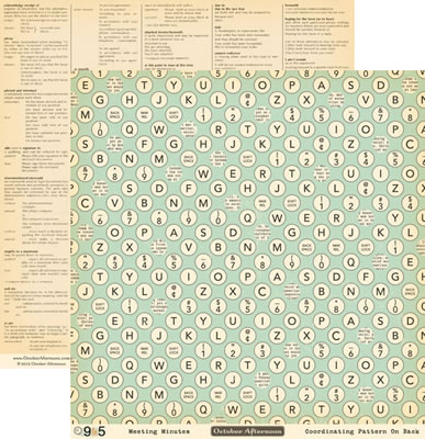 October Afternoon - 9 to 5 - Meeting Minutes 12x12 d/sided paper  (pack of 10)