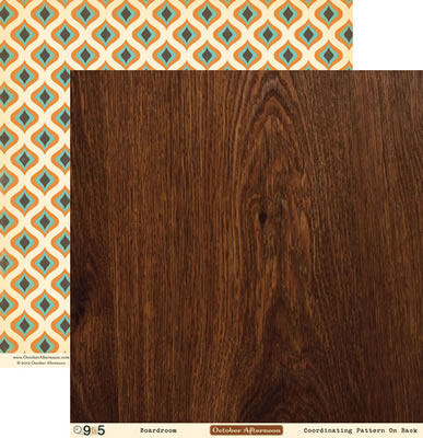 October Afternoon - 9 to 5 - Boardroom 12x12 d/sided paper  (pack of 10)