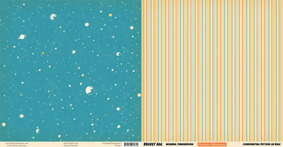 October Afternoon - Rocket Age - Incoming Transmission 12x12 d/sided paper  (pack of 10)