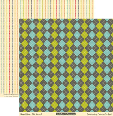 October Afternoon - Report Card - Hot Lunch 12x12 d/sided paper  (pack of 10)