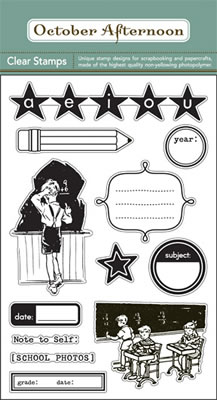 October Afternoon - Report Card - Clear Stamps 4x6  (sold individually)
