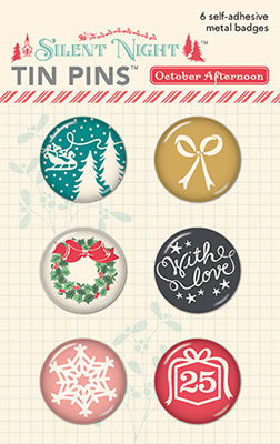 Silent Night - Tin Pins  (sold in 3's)