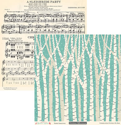 Silent Night - White Christmas 12x12 d/sided paper  (pack of 10)