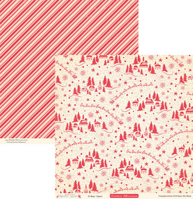 Silent Night - O'Holy Night 12x12 d/sided paper  (pack of 10)