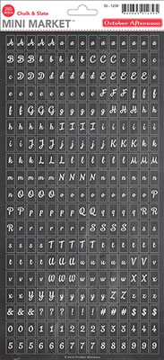 Silent Night - Mini Market Stickers - Chalkboard  (sold in 6's)
