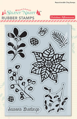 Silent Night - Boughs & Berries Rubber Stamp Set  (sold individually)