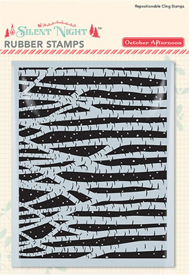 Silent Night - Birch Rubber Stamp Set  (sold individually)