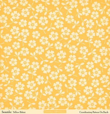 October Afternoon - Seaside - Yellow Bikini 12x12 d/sided paper  (pack of 10)