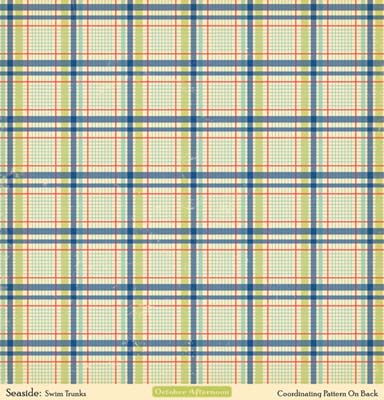 October Afternoon - Seaside - Swim Trunks 12x12 d/sided paper  (pack of 10)