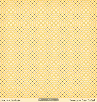 October Afternoon - Seaside - Sandcastle 12x12 d/sided paper  (pack of 10)