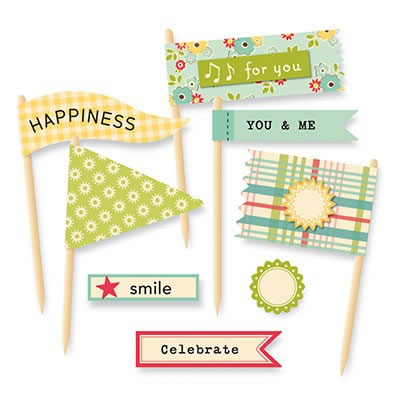 October Afternoon - Sidewalks - Little Flyers  (sold in 3's)