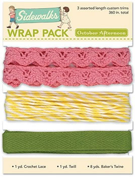 October Afternoon - Sidewalks - Wrap Pack  (sold in 3's)