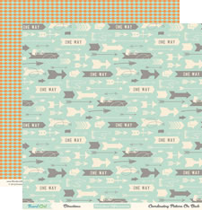 October Afternoon - Travel Girl - Directions 12x12 d/sided paper  (pack of 10)