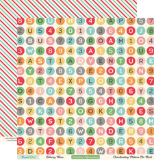 October Afternoon - Travel Girl - Subway Token 12x12 d/sided paper  (pack of 10)