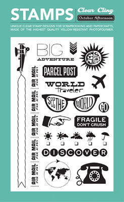 October Afternoon - Travel Girl - Clear Stamp Set - Traveler  (sold individually)