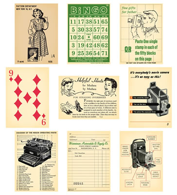 October Afternoon - Thrift Shop - Die-Cut Wild Cards  (sold in 3's)