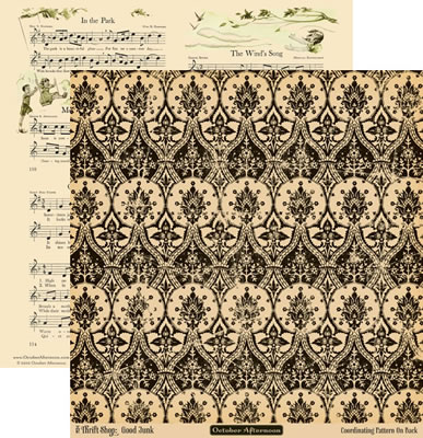 October Afternoon - Thrift Shop - Good Junk 12x12 d/sided paper  (pack of 10)