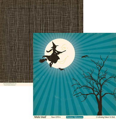 October Afternoon - Witch Hazel - Gleam of Moon 12x12 d/sided paper  (pack of 10)
