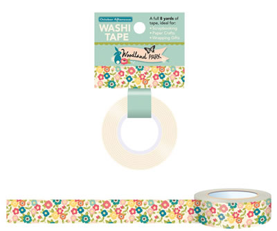 October Afternoon - Woodland Park - Washi Tape - Floral  (sold in 3's)