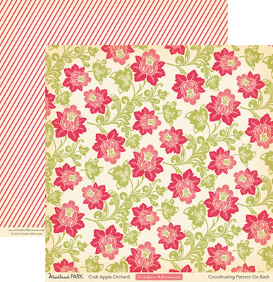 October Afternoon - Woodland Park - Crab Apple Orchard 12x12 d/sided paper  (pack of 10)
