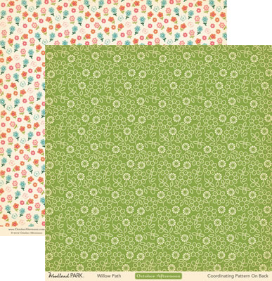 October Afternoon - Woodland Park - Willow Path 12x12 d/sided paper  (pack of 10)