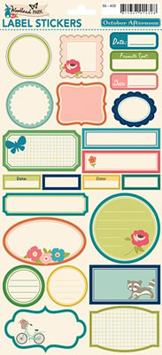 October Afternoon - Woodland Park - Sticker Label Sheet  (sold in 3's)