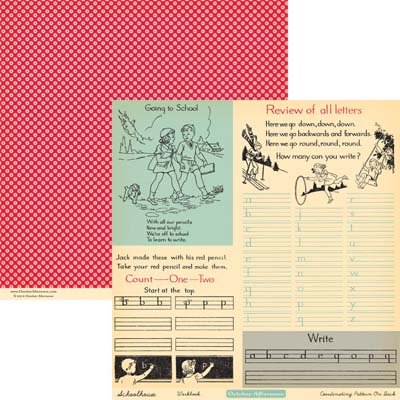 October Afternoon - Schoolhouse - Workbook 12x12 d/sided paper  (pack of 10)