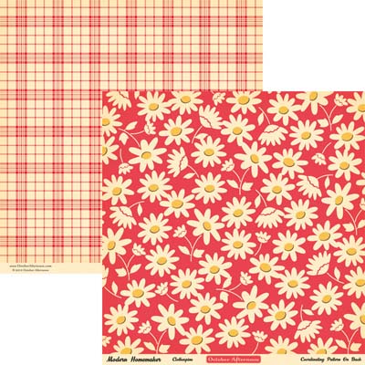 October Afternoon - Modern Homemaker - Clothespins 12x12 d/sided paper  (pack of 10)