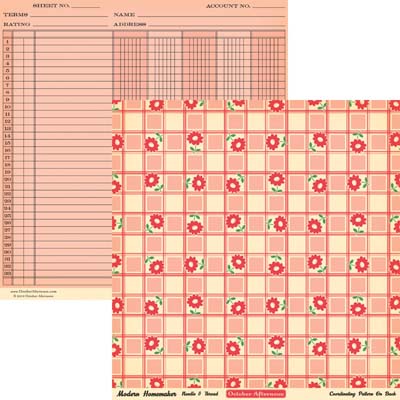 October Afternoon - Modern Homemaker - Needle & Thread 12x12 d/sided paper  (pack of 10)