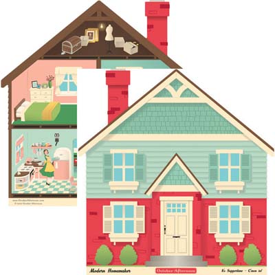 October Afternoon - Modern Homemaker - Suppertime 12x12 Die Cut paper  (pack of 5)
