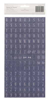 Pebbles Inc - Walnut Grove - Thickers - Printed Chipboard - Prairie - Denim  (sold in 3's)