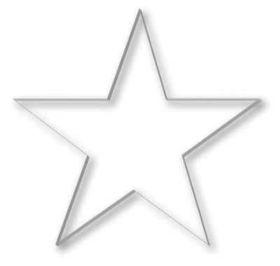 Pageframe Designs - Acrylic Shapes - Classic Star 3"  (sold individually)