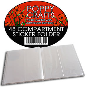Poppy Crafts - 48 Compartment Sticker Folder  (sold in 3's)