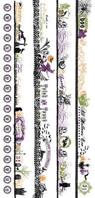 Pink Paislee - Twilight - Borderlines Clear Stickers  (sold in 3's)